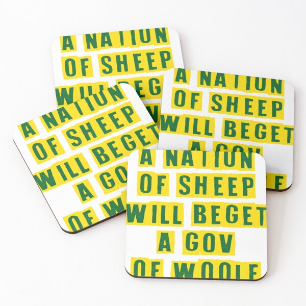 Item preview, A Nation Of Sheep Will Beget A Government Of Wolf Saying Quote  designed and sold by ErinnMBenedict.