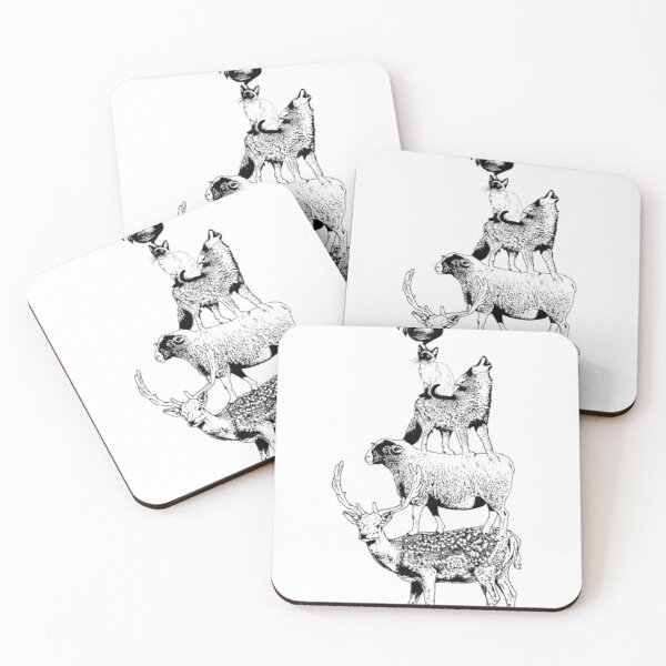 Item preview, Animal Stack, Deer, Sheep, Wolf, Cat, Chicken Stack, Fun Animal Design  designed and sold by ErinnMBenedict.