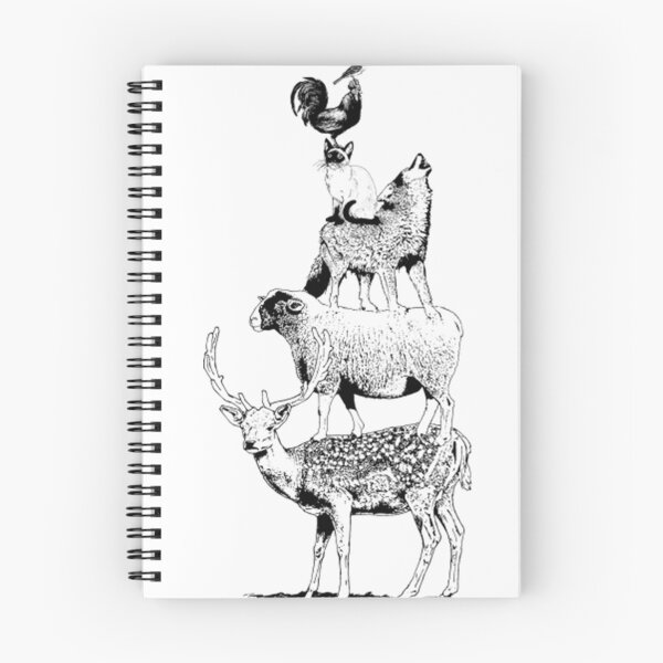 Item preview, Animal Stack, Deer, Sheep, Wolf, Cat, Chicken Stack, Fun Animal Design  designed and sold by ErinnMBenedict.