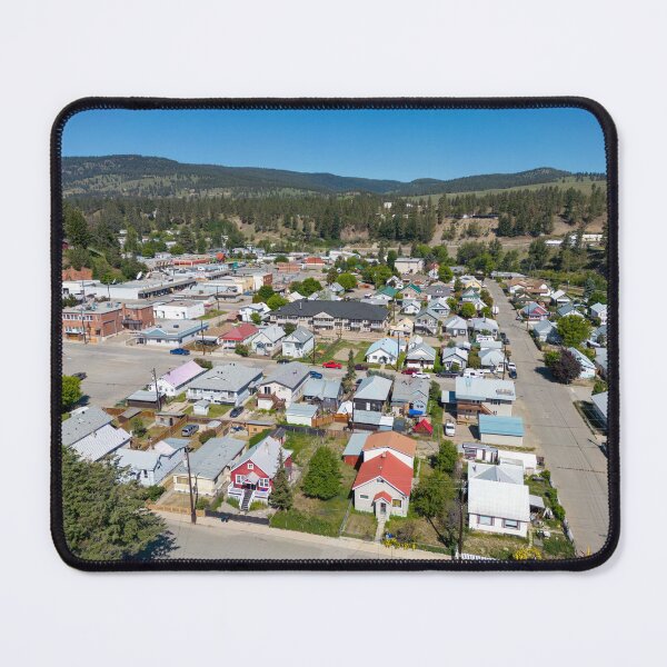 Item preview, Drone aerial view of the small town of Princeton, British Columbia designed and sold by Kevin Miller Photography.