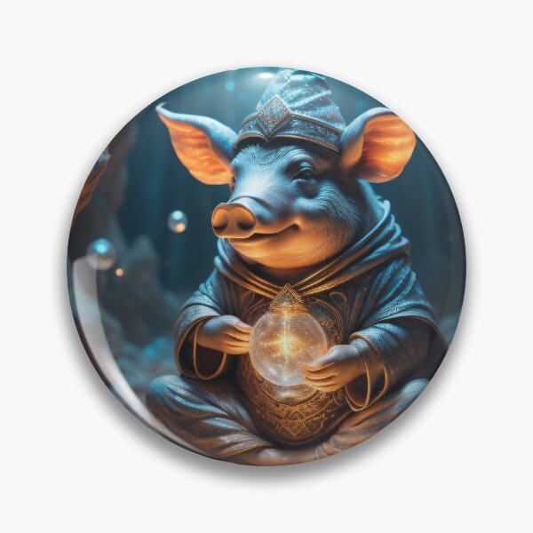 Item preview, Wizard Pig Holding Orb In Cave designed and sold by Ac3k.