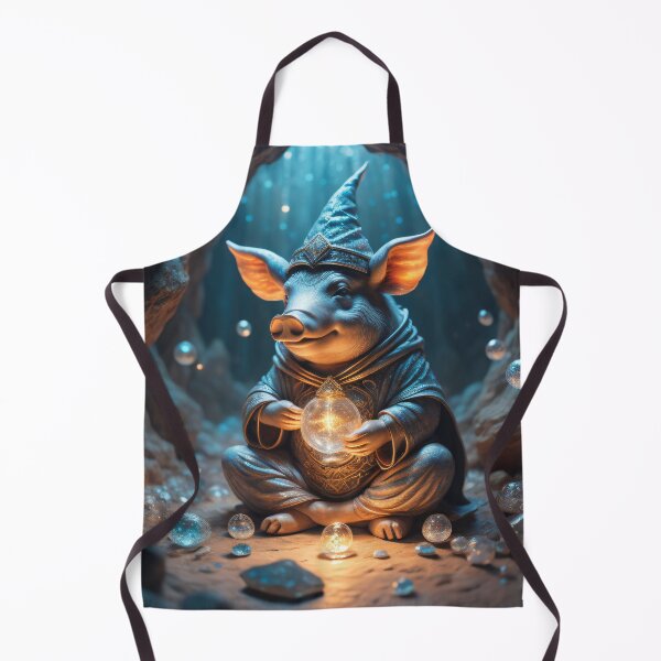 Item preview, Wizard Pig Holding Orb In Cave designed and sold by Ac3k.
