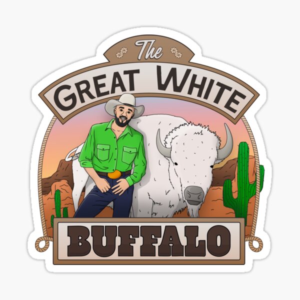 The Great White Buffalo - Derrick White - Boston Sticker