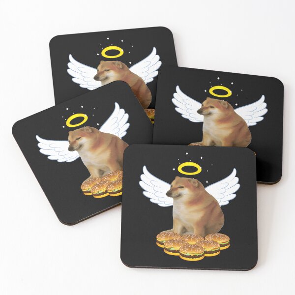 Item preview, Rip Cheems | All dogs go to heaven | Cheeseburger Doge meme designed and sold by ChicArtlondon.