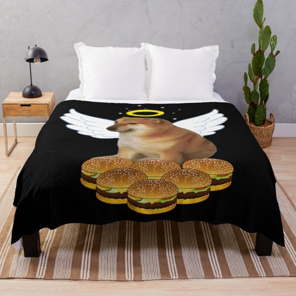 Item preview, Rip Cheems | All dogs go to heaven | Cheeseburger Doge meme designed and sold by ChicArtlondon.