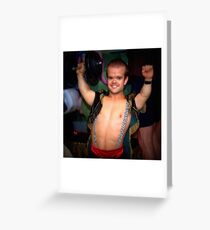 The Strong Man. Greeting Card