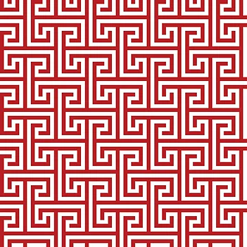 Artwork thumbnail, Geometric Pattern: Key Bridge Interlock Positive: Red by Red Wolf