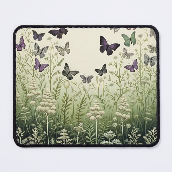 Item preview, Butterfly Haven: Delicate Dance in Shades of Cream and Purple designed and sold by PaintbrushPlace.