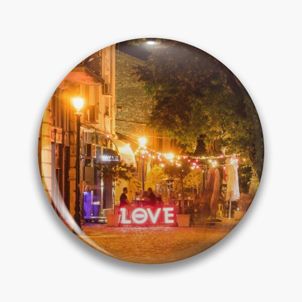 Item preview, Reflecting on Love - Bright Lights at an Alfresco Restaurant in Kapana Plovdiv designed and sold by Georgia Mizuleva.