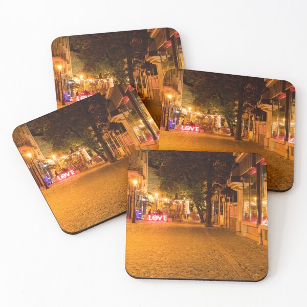 Item preview, Reflecting on Love - Bright Lights at an Alfresco Restaurant in Kapana Plovdiv designed and sold by Georgia Mizuleva.