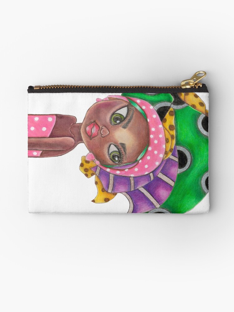 Thumbnail 1 of 4, Zipper Pouch, African Beauty designed and sold by GraphicTempt.