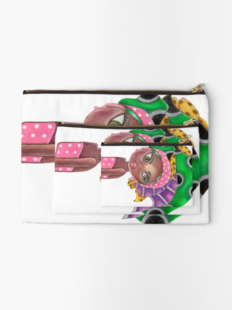 Thumbnail 2 of 4, Zipper Pouch, African Beauty designed and sold by GraphicTempt.