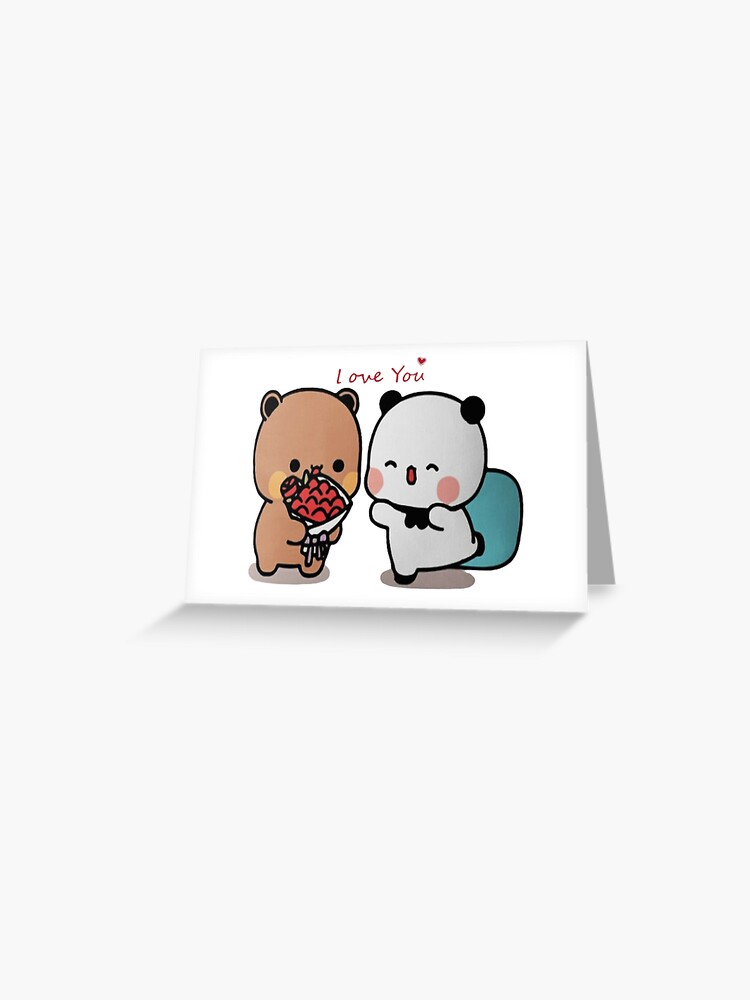 Panda And Brownie- True Love BuBu DuDu Couple 2024 v20 Greeting Card for Sale  by DaresToDream