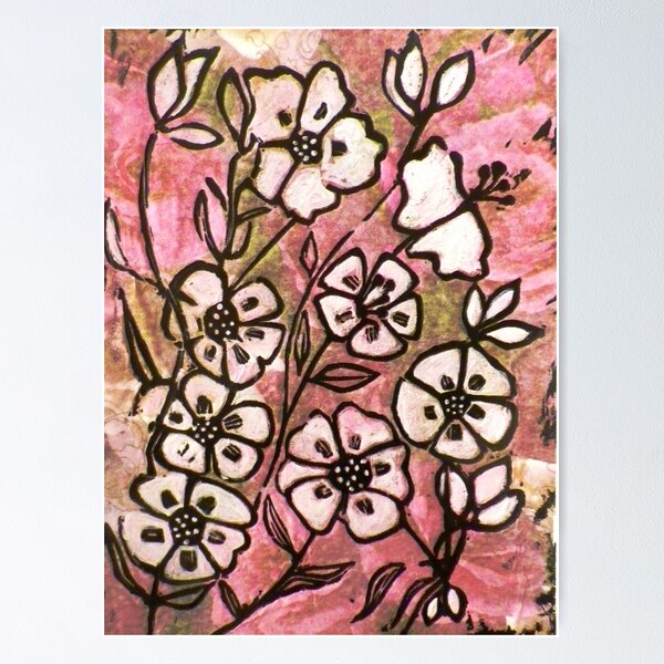 Item preview, Pink Lady No .8 (Woodcut Print) designed and sold by Belinda "BillyLee" NYE (Printmaker).
