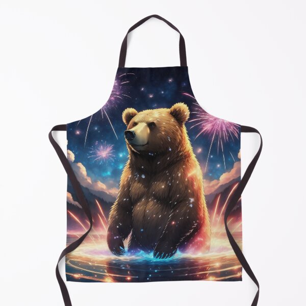 Item preview, Bear In River Watching Fireworks designed and sold by Ac3k.