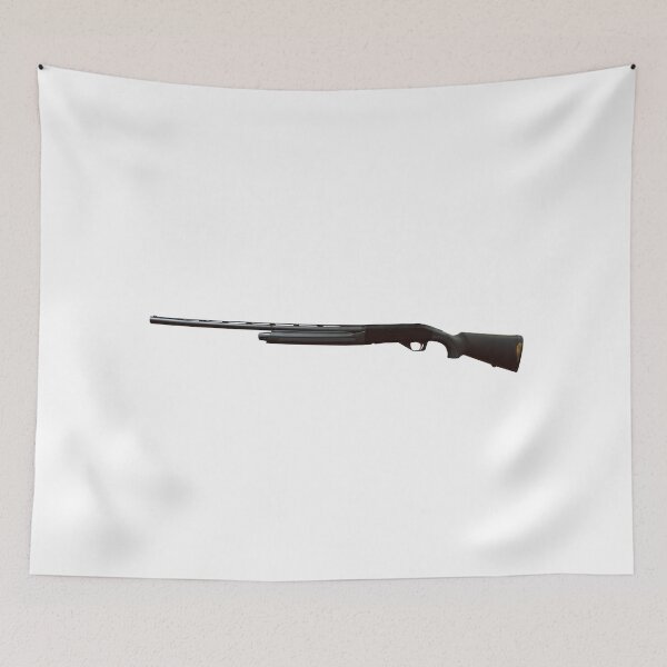 Item preview, black shotgun isolated on white designed and sold by goceris.