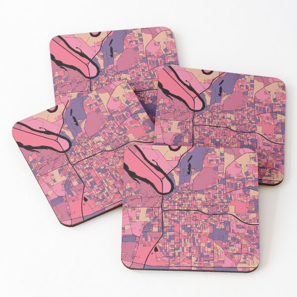Item preview, Montgomery Map Pattern in Purple & Pink designed and sold by PatternMaps.