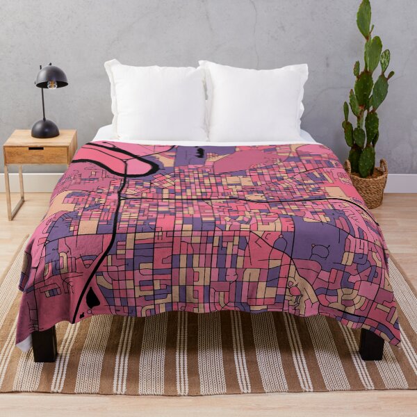 Item preview, Montgomery Map Pattern in Purple & Pink designed and sold by PatternMaps.