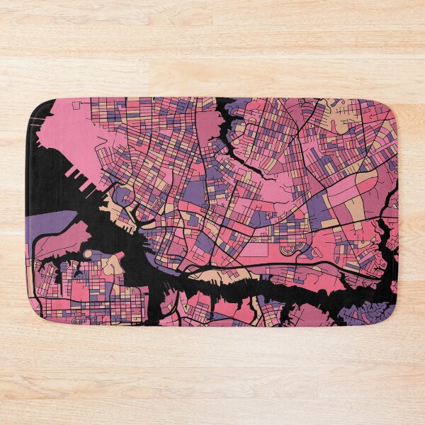 Item preview, Norfolk Map Pattern in Purple & Pink designed and sold by PatternMaps.