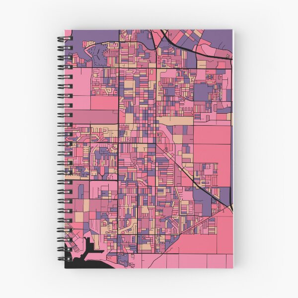 Item preview, Oxnard Map Pattern in Purple & Pink designed and sold by PatternMaps.