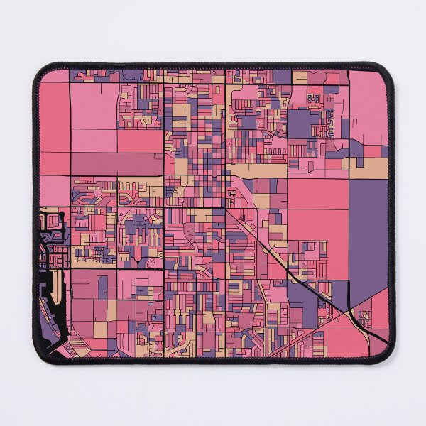 Item preview, Oxnard Map Pattern in Purple & Pink designed and sold by PatternMaps.