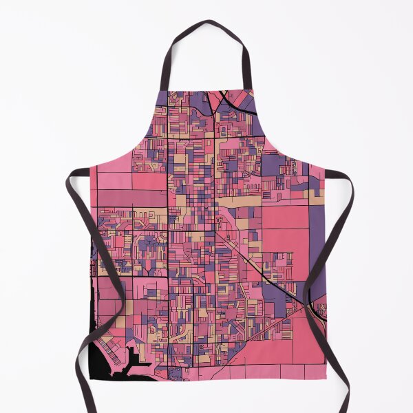Item preview, Oxnard Map Pattern in Purple & Pink designed and sold by PatternMaps.
