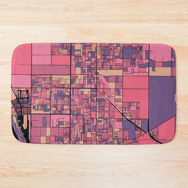 Item preview, Oxnard Map Pattern in Purple & Pink designed and sold by PatternMaps.