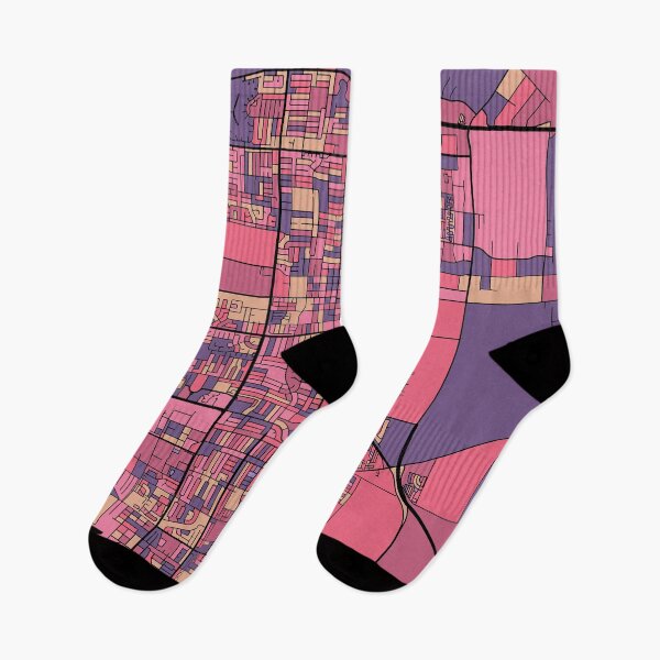 Item preview, Oxnard Map Pattern in Purple & Pink designed and sold by PatternMaps.