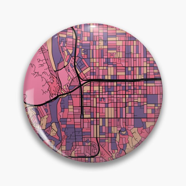 Item preview, Pasadena Map Pattern in Purple & Pink designed and sold by PatternMaps.