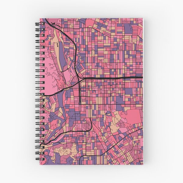 Item preview, Pasadena Map Pattern in Purple & Pink designed and sold by PatternMaps.