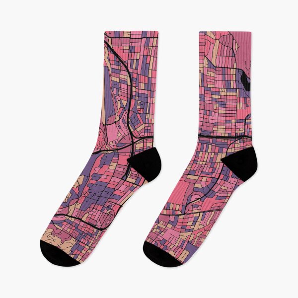 Item preview, Pasadena Map Pattern in Purple & Pink designed and sold by PatternMaps.