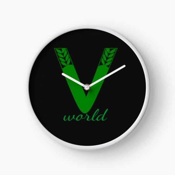 Item preview, V world logo Green vegetarian world  designed and sold by BonnieHansenc.