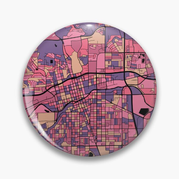 Artikelvorschau, Reno-Kartenmuster in Lila und Rosa entworfen und verkauft von PatternMaps.