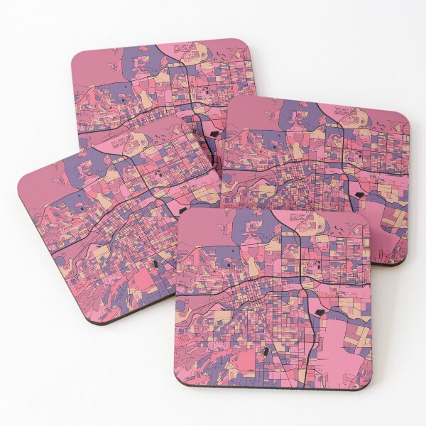 Item preview, Reno Map Pattern in Purple & Pink designed and sold by PatternMaps.
