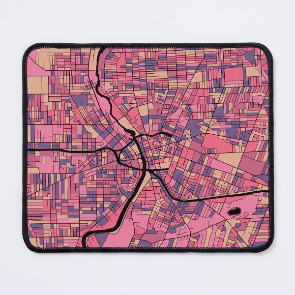 Item preview, Rochester Map Pattern in Purple & Pink designed and sold by PatternMaps.
