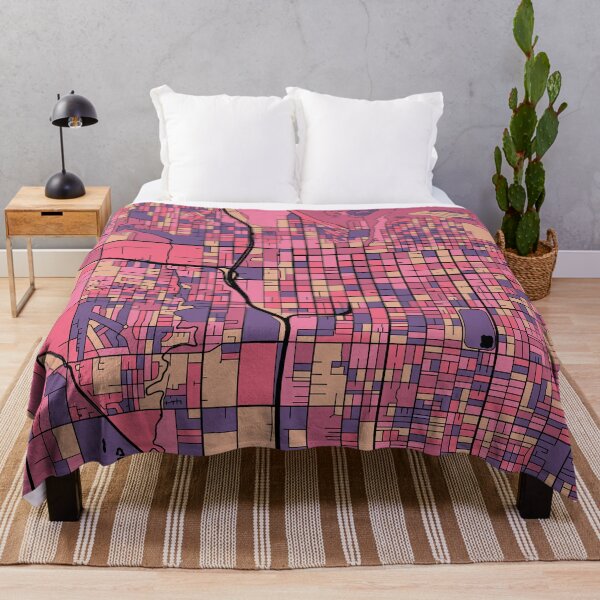 Item preview, Salt Lake City Map Pattern in Purple & Pink designed and sold by PatternMaps.