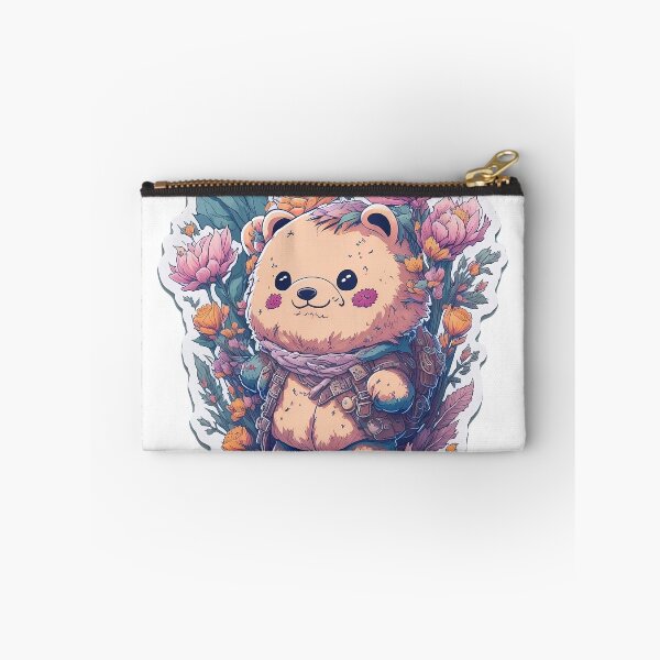 Item preview, Adorable baby bear among beautiful flowers designed and sold by Natcharee.