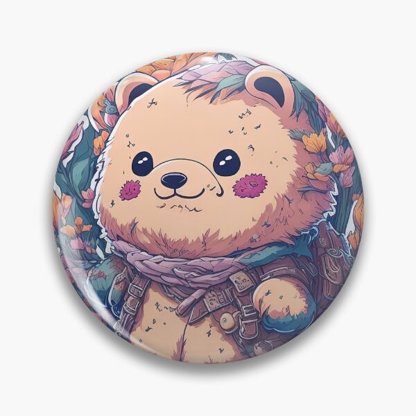 Item preview, Adorable baby bear among beautiful flowers designed and sold by Natcharee.