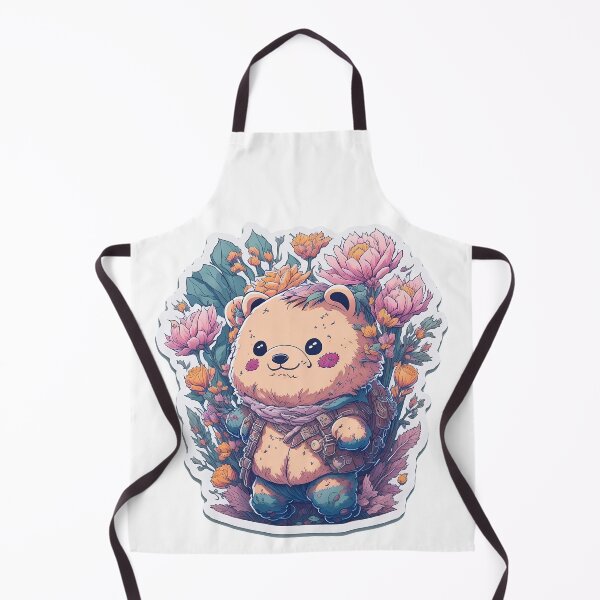 Item preview, Adorable baby bear among beautiful flowers designed and sold by Natcharee.