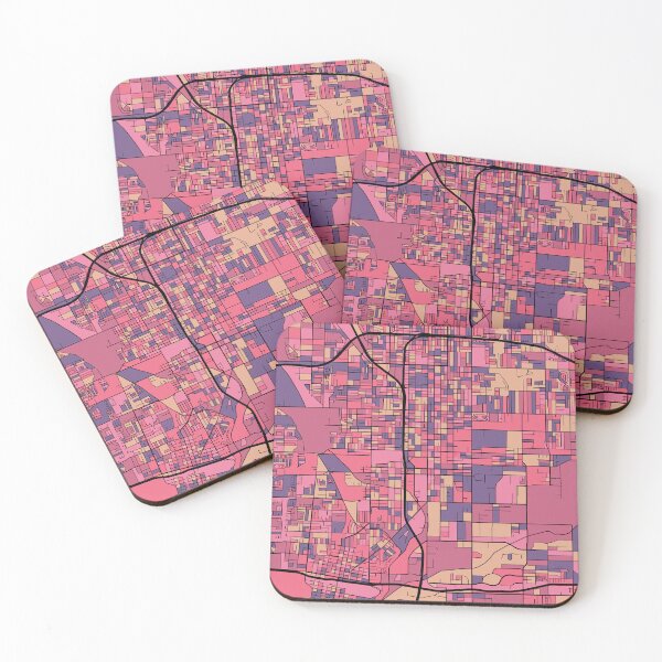 Item preview, San Bernardino Map Pattern in Purple & Pink designed and sold by PatternMaps.