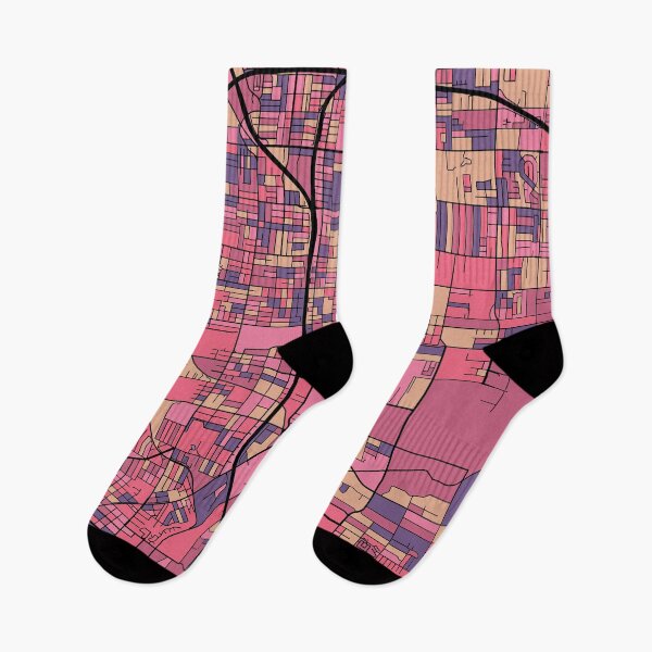Item preview, San Bernardino Map Pattern in Purple & Pink designed and sold by PatternMaps.