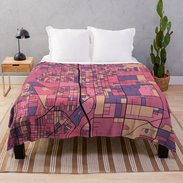 Item preview, San Bernardino Map Pattern in Purple & Pink designed and sold by PatternMaps.