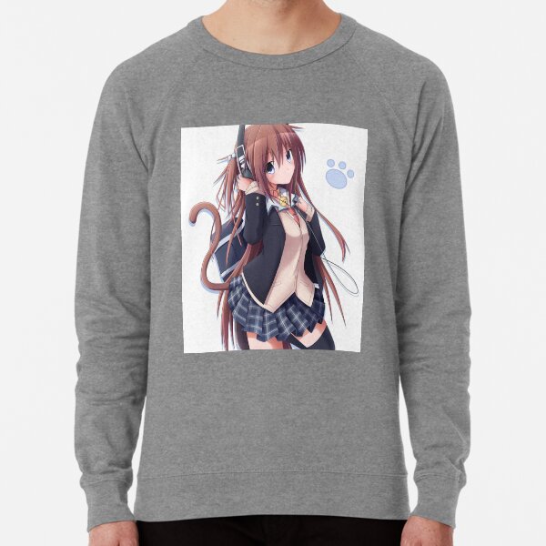 Anime Girl Lightweight Sweatshirt By Joejoestar Redbubble