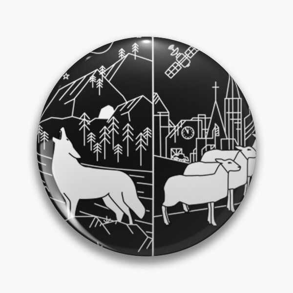 Item preview, Lone Wolf Sheep Crowd Mainstream Be Different Wilderness Nature Rebell System Humanity Art Present R designed and sold by PhillipGPerkins.
