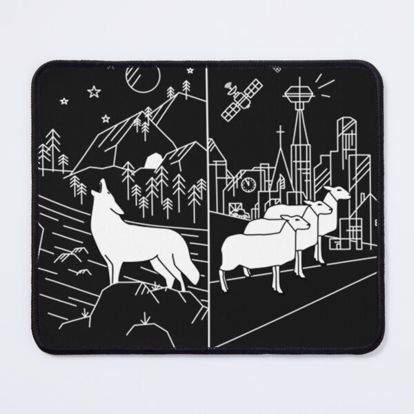 Item preview, Lone Wolf Sheep Crowd Mainstream Be Different Wilderness Nature Rebell System Humanity Art Present R designed and sold by PhillipGPerkins.