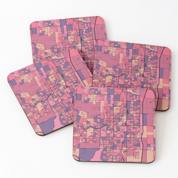 Item preview, Scottsdale Map Pattern in Purple & Pink designed and sold by PatternMaps.