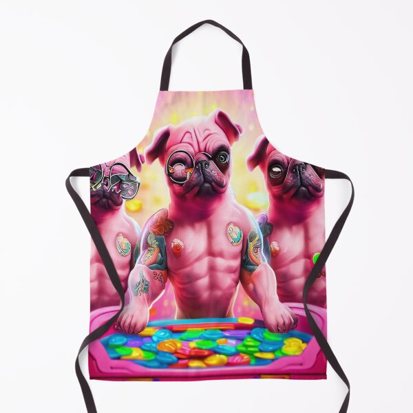 Item preview, Pug-Powered Pixels: Colorful Tattooed Pugs Embark on a Coin-Filled Gaming Extravaganza designed and sold by OdielleRbeam.