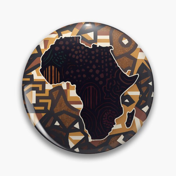 Item preview, "Cultural Exploration: Map of Africa in Bogolan Cloth" designed and sold by Art-Vortex-fr.