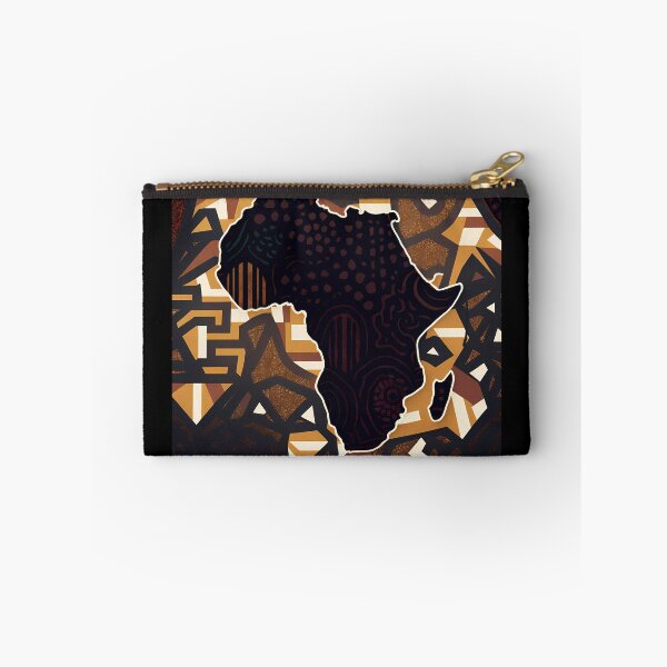 Item preview, "Cultural Exploration: Map of Africa in Bogolan Cloth" designed and sold by Art-Vortex-fr.