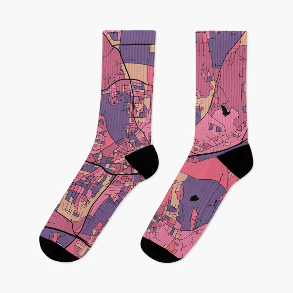 Item preview, Winston-Salem Map Pattern in Purple & Pink designed and sold by PatternMaps.